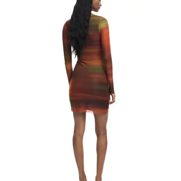 Desigual - Γυναικείο Φόρεμα Dante Slim Fit 25WWVK21-7017 Πορτοκαλί 25WWVK21-7017
