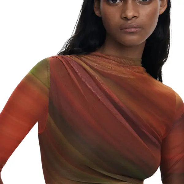 Desigual - Γυναικείο Φόρεμα Dante Slim Fit 25WWVK21-7017 Πορτοκαλί 25WWVK21-7017