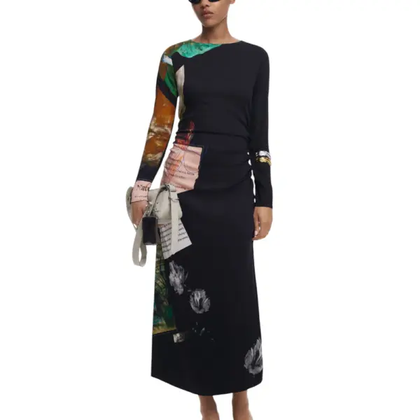 Desigual - Γυναικείο Φόρεμα Fiona Slim Fit 25WWVW08-2000 Μαύρο