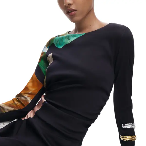 Desigual - Γυναικείο Φόρεμα Fiona Slim Fit 25WWVW08-2000 Μαύρο 25WWVW08-2000