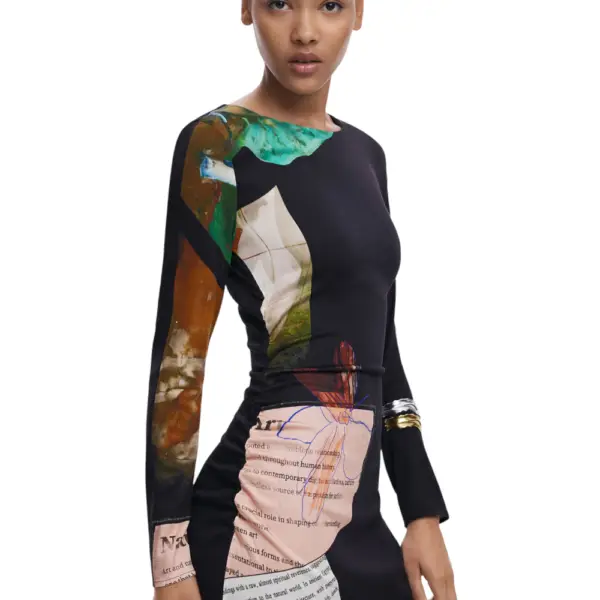 Desigual - Γυναικείο Φόρεμα Fiona Slim Fit 25WWVW08-2000 Μαύρο 25WWVW08-2000