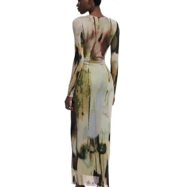 Desigual - Γυναικείο Φόρεμα Godiva Slim Fit 25WWVK41-4003 Πράσινο 25WWVK41-4003