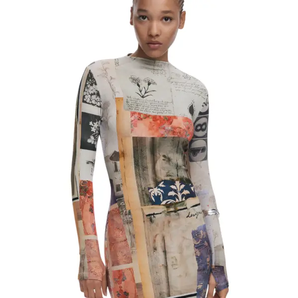 Desigual - Γυναικείο Φόρεμα Lyra Slim Fit 25WWVK30-9019 Μπεζ 25WWVK30-9019