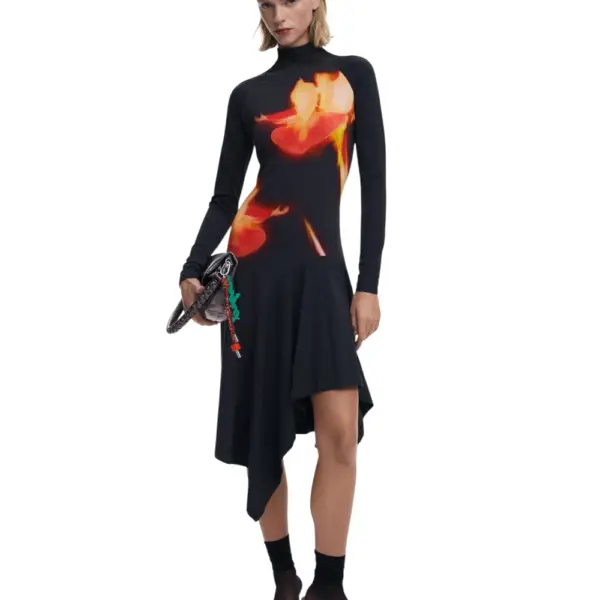 Desigual - Γυναικείο Φόρεμα Mila Slim Fit 25WWVK40-2000 Μαύρο 25WWVK40-2000