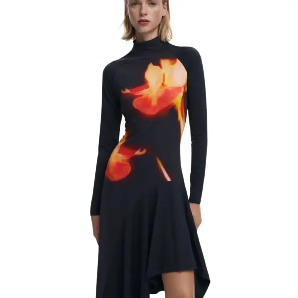 Desigual - Γυναικείο Φόρεμα Mila Slim Fit 25WWVK40-2000 Μαύρο