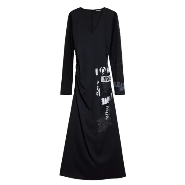 Desigual - Γυναικείο Φόρεμα Posinew Slim Fit 25WWVW26-2000 Μαύρο 25WWVW26-2000