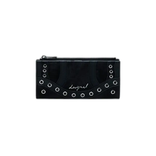 Desigual - Γυναικείο πορτοφόλι Medium Snake Studded 25WAYP27-2000 Μαύρο