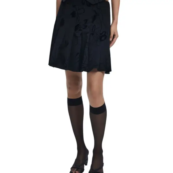 Desigual - Φούστα Mini Flock Regular Fit 25WWFW10-2000 Μαύρο 25WWFW10-2000