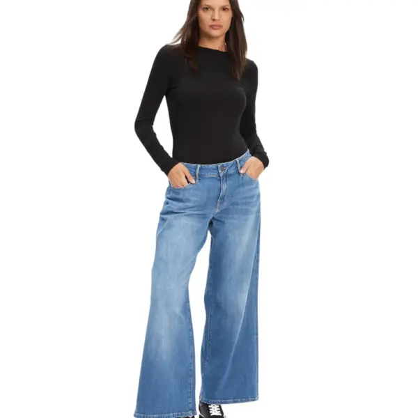 Guess - Γυναικεία Μακρυμάνικη Μπλούζα Slim Fit W4YI22J1314-JBLK Μαύρο W4YI22J1314-JBLK