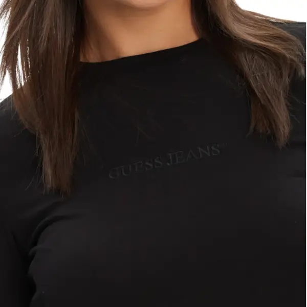 Guess - Γυναικεία Μακρυμάνικη Μπλούζα Slim Fit W4YI22J1314-JBLK Μαύρο W4YI22J1314-JBLK