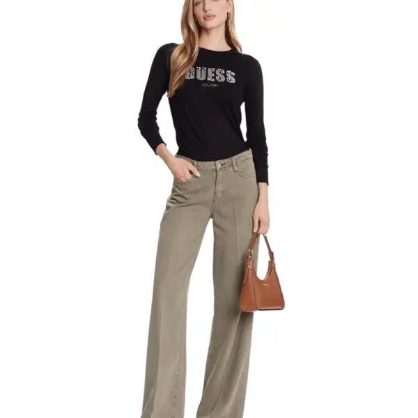 Guess - Γυναικείο Πουλόβερ Regular Fit W5BR40Z2NQ2-JBLK Μαύρο W5BR40Z2NQ2-JBLK