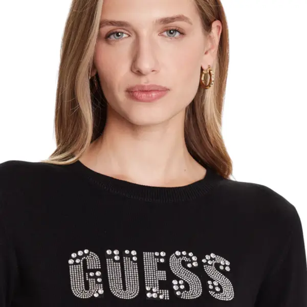 Guess - Γυναικείο Πουλόβερ Regular Fit W5BR40Z2NQ2-JBLK Μαύρο W5BR40Z2NQ2-JBLK