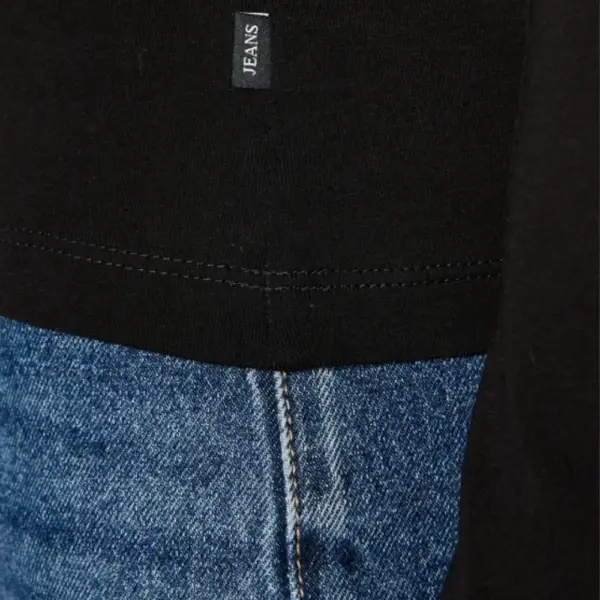 Guess - Γυναικείο T-Shirt Μακρυμάνικο Slim Mini American Tradition W4YI21J1314-JBLK Μαύρο W4YI21J1314-JBLK