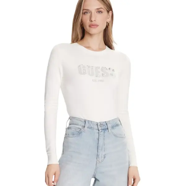 Guess - Γυναικείο Πουλόβερ Regular Fit W5BR40Z2NQ2-G012 Εκρού