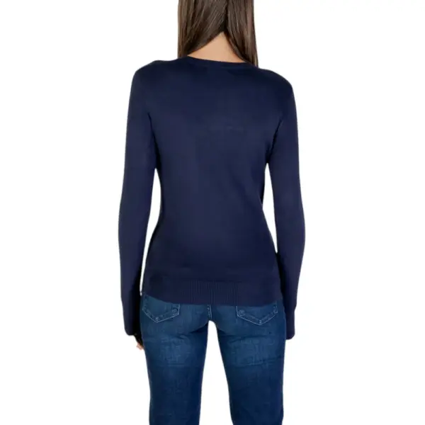 Guess - Γυναικείο Πουλόβερ Regular Fit W5BR40Z2NQ2-G77G Μπλε Σκούρο W5BR40Z2NQ2-G77G