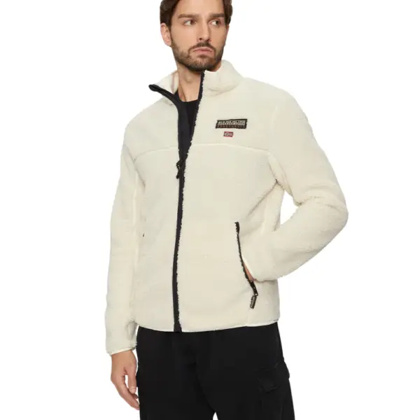 Napapijri - Ανδρική Ζακέτα Fleece T-Tynik fz Regular Fit NP0A4IA9-N1J Εκρού