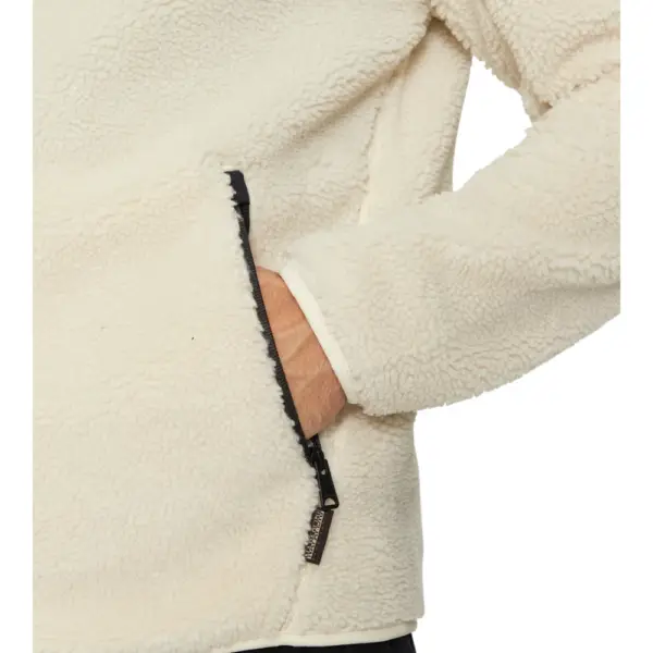 Napapijri - Ανδρική Ζακέτα Fleece T-Tynik fz Regular Fit NP0A4IA9-N1J Εκρού NP0A4IA9-N1J