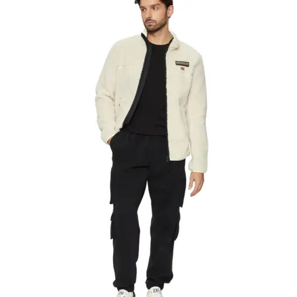 Napapijri - Ανδρική Ζακέτα Fleece T-Tynik fz Regular Fit NP0A4IA9-N1J Εκρού NP0A4IA9-N1J