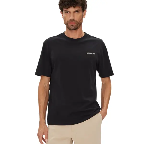 Napapijri - Ανδρικό T-shirt S Smallbox Regular Fit NP0A88TR-941 Μαύρο