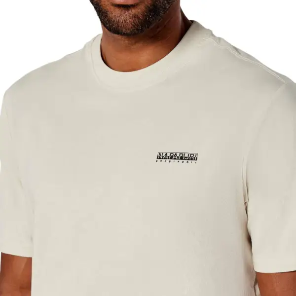 Napapijri - Ανδρικό T-shirt S Smallbox Regular Fit NP0A88TR-N1J Εκρού NP0A88TRN1J