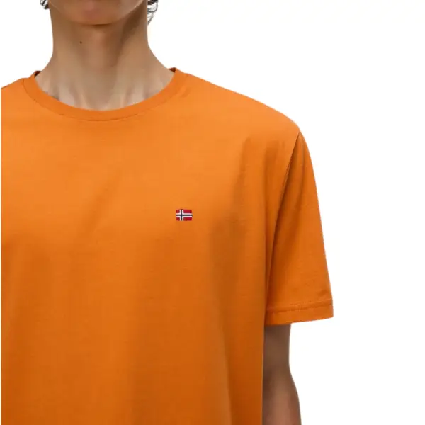 Napapijri - Ανδρικό T-shirt Salis Ss Sum Regular Fit NP0A4H8D-A68 Πορτοκαλί NP0A4H8DA68
