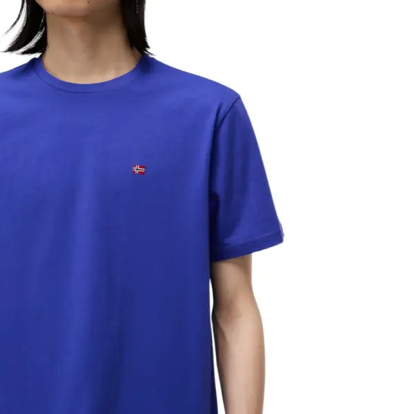 Napapijri - Ανδρικό T-shirt Salis Ss Sum Regular Fit NP0A4H8D-B3B Μπλε NP0A4H8DB3B