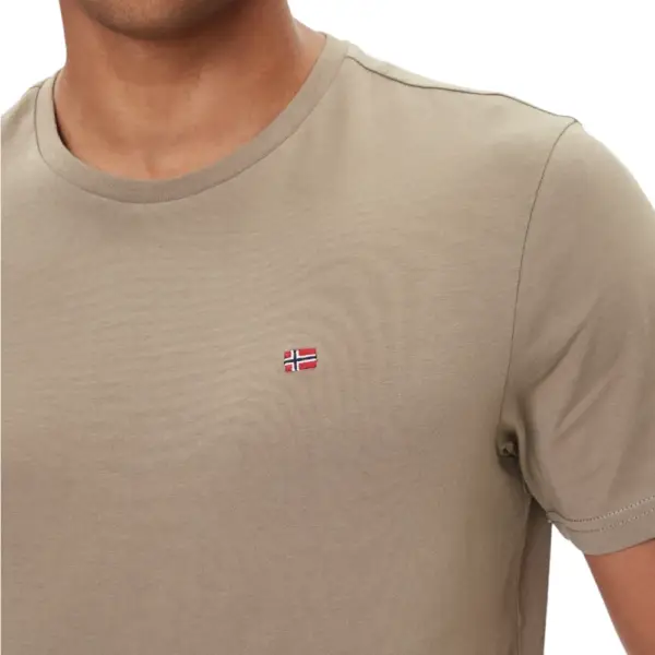 Napapijri - Ανδρικό T-shirt Salis Ss Sum Regular Fit NP0A4H8D-N1T Μπεζ NP0A4H8DN1T