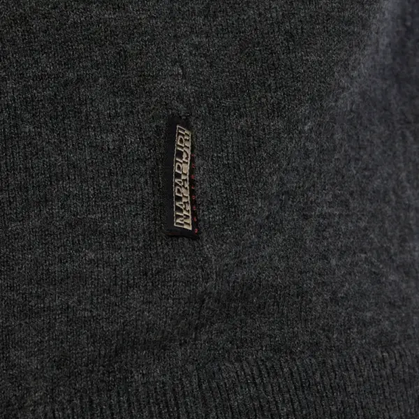 Napapijri - Ανδρικό Πουλόβερ Damavand Regular Fit NP0A4GJS-197 Γκρι Σκούρο NP0A4GJS197