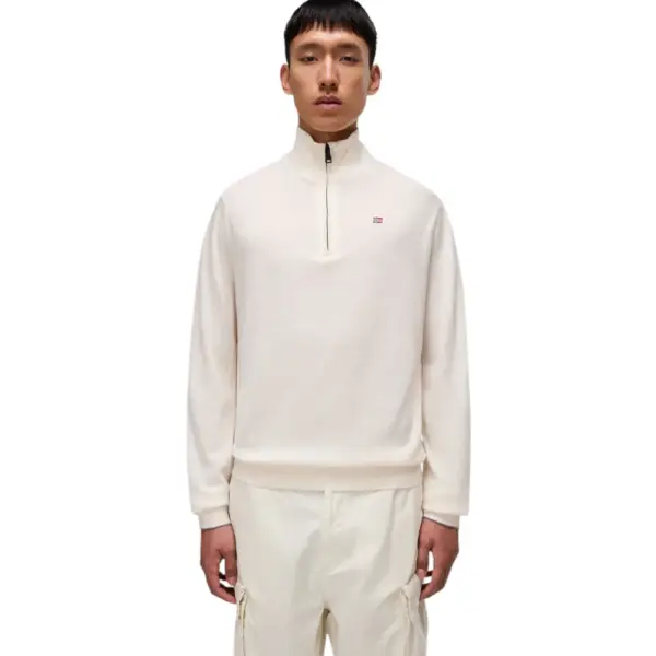 Napapijri - Ανδρικό Πουλόβερ Damavand Regular Fit NP0A4GJS-N1J Λευκό