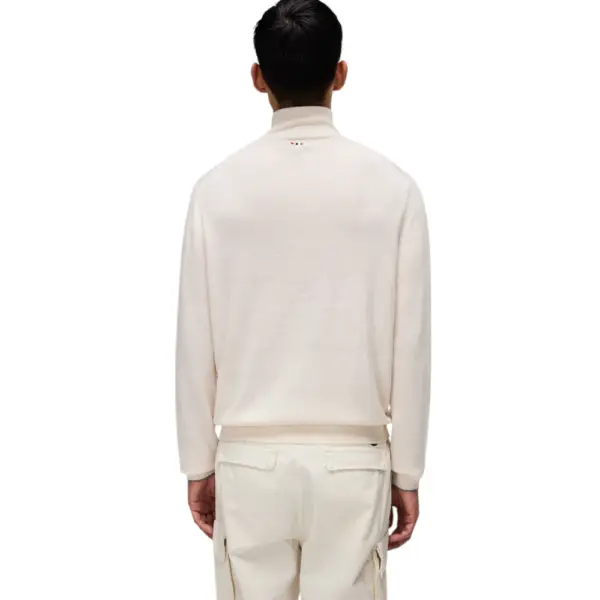 Napapijri - Ανδρικό Πουλόβερ Damavand Regular Fit NP0A4GJS-N1J Λευκό NP0A4GJSN1J