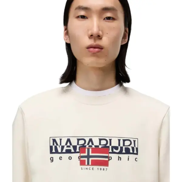 Napapijri - Ανδρικό Φούτερ B-Aylm Regular Fit NP0A4I1F-N1J Μπεζ NP0A4I1FN1J