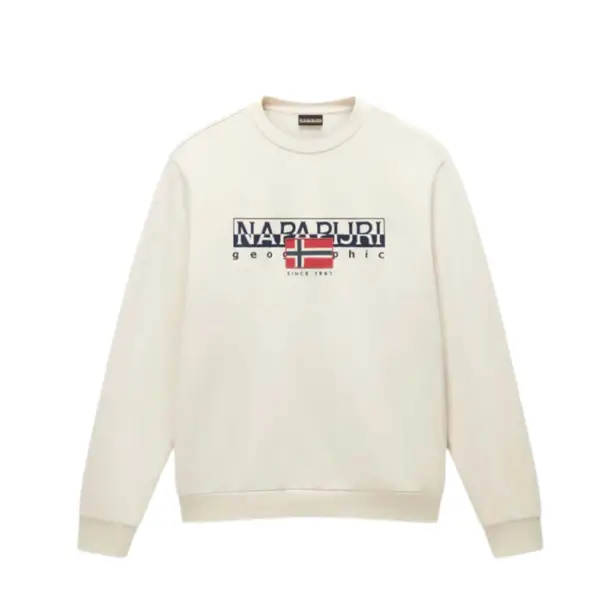 Napapijri - Ανδρικό Φούτερ B-Aylm Regular Fit NP0A4I1F-N1J Μπεζ NP0A4I1FN1J