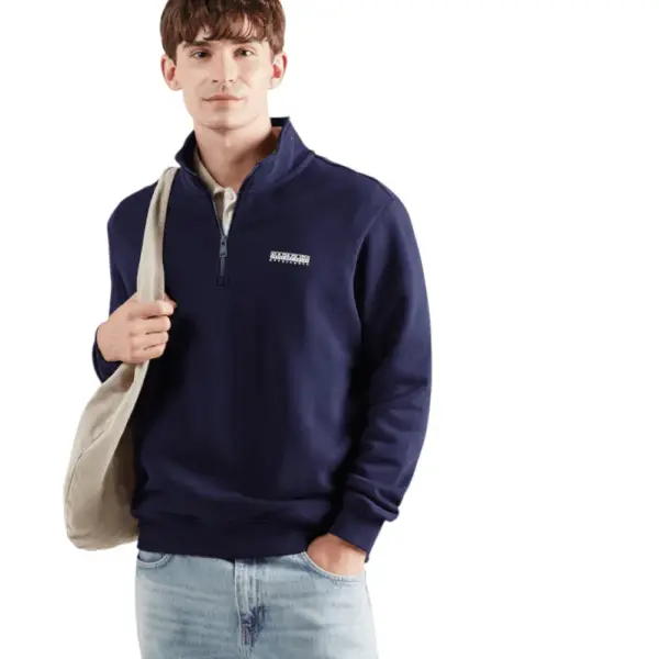 Napapijri - Ανδρικό Φούτερ B Small Box Relaxed Fit NP0A88TO-176 Μπλε Σκούρο