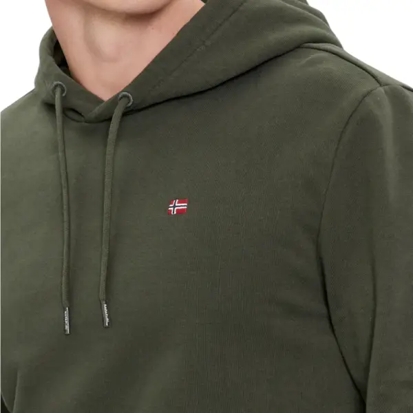 Napapijri - Ανδρικό Φούτερ Balis Hood NP0A4FQV-GE4 Πράσινο Σκούρο NP0A4FQVGE4