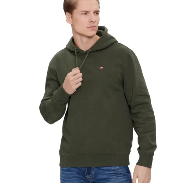 Napapijri - Ανδρικό Φούτερ Balis Hood NP0A4FQV-GE4 Πράσινο Σκούρο