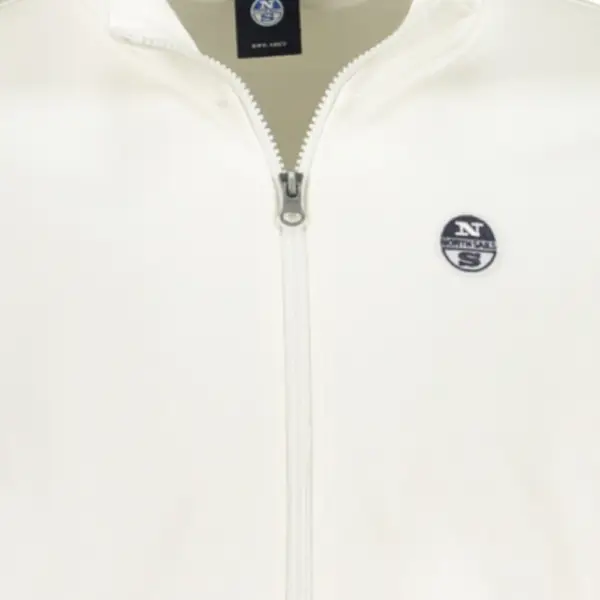North Sails - Ανδρική Ζακέτα Φούτερ 993025-000-0105 Λευκό 993025-000-0105