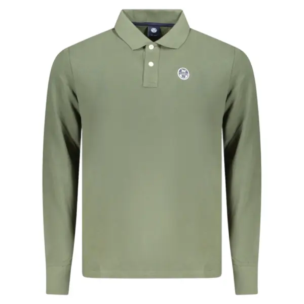 North Sails - Ανδρικό T-shirt Μακρυμάνικο Polo 995021-000-0430 Πράσινο