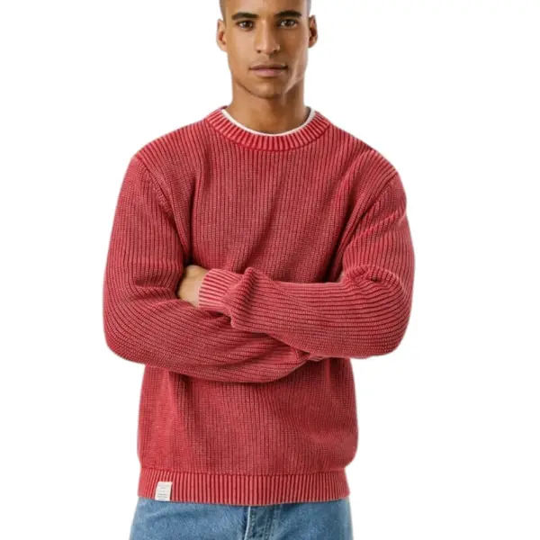 Pepe Jeans - Ανδρικό Πουλόβερ Βαμβακερό Neck Jumper PM7000022-285 Κόκκινο PM7000022-285
