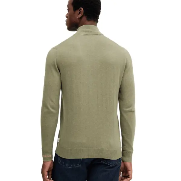 Pepe Jeans - Ανδρικό Πουλόβερ Mock Ipper Slim Fit PM7000012-679 Πράσινο PM7000012-679