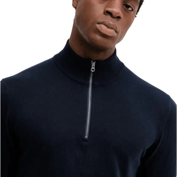 Pepe Jeans - Ανδρικό Πουλόβερ Mock Ipper Slim Fit PM7000012-594 Μπλε Σκούρο PM7000012-594