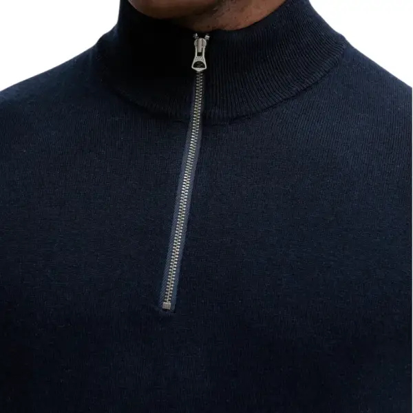 Pepe Jeans - Ανδρικό Πουλόβερ Mock Ipper Slim Fit PM7000012-594 Μπλε Σκούρο PM7000012-594