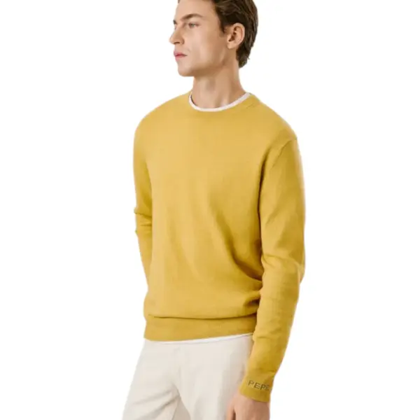 Pepe Jeans - Ανδρικό Πουλόβερ Βαμβακερό Andre Crew Neck PM7000013-088 Κίτρινο PM7000013-088