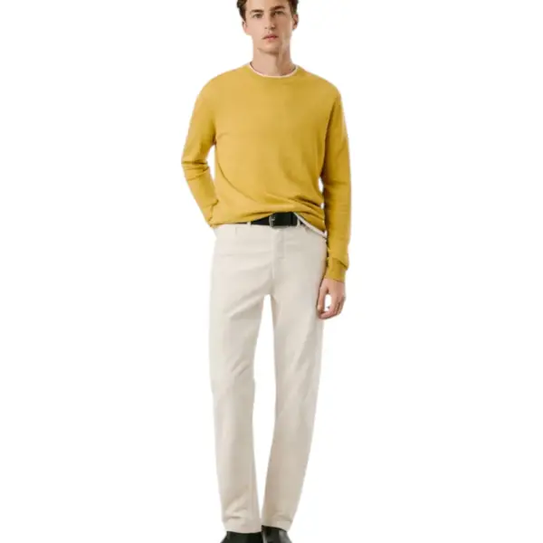 Pepe Jeans - Ανδρικό Πουλόβερ Βαμβακερό Andre Crew Neck PM7000013-088 Κίτρινο PM7000013-088