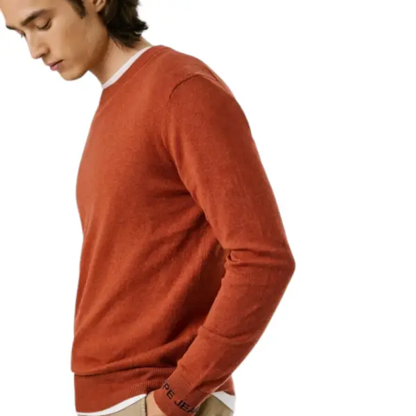 Pepe Jeans - Ανδρικό Πουλόβερ Βαμβακερό Andre Crew Neck PM7000013-262 Πορτοκαλί PM7000013-262