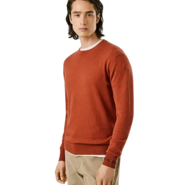 Pepe Jeans - Ανδρικό Πουλόβερ Βαμβακερό Andre Crew Neck PM7000013-262 Πορτοκαλί PM7000013-262