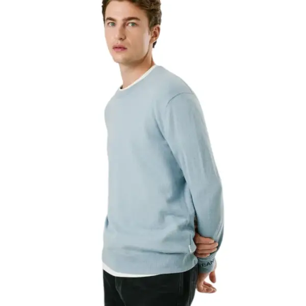Pepe Jeans - Ανδρικό Πουλόβερ Βαμβακερό Andre Crew Neck PM7000013-523 Γαλάζιο PM7000013-523