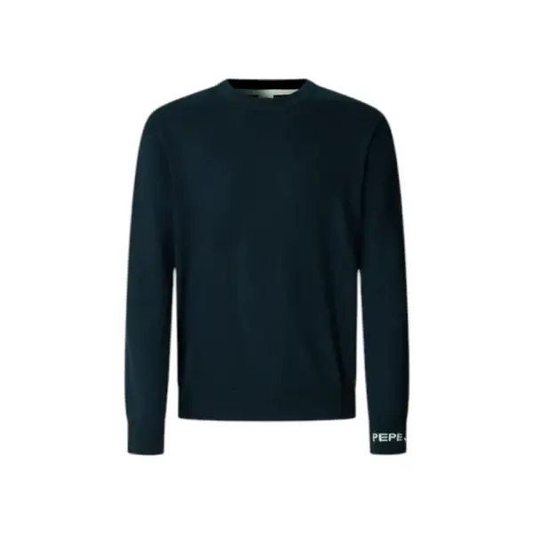 Pepe Jeans - Ανδρικό Πουλόβερ Βαμβακερό Andre Crew Neck PM7000013-594 Μπλε Σκούρο PM7000013-594
