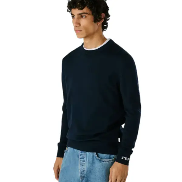 Pepe Jeans - Ανδρικό Πουλόβερ Βαμβακερό Andre Crew Neck PM7000013-594 Μπλε Σκούρο PM7000013-594
