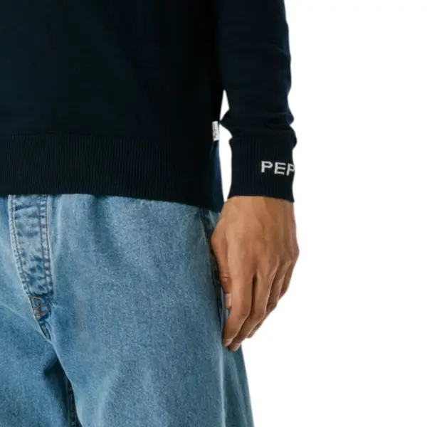 Pepe Jeans - Ανδρικό Πουλόβερ Βαμβακερό Andre Crew Neck PM7000013-594 Μπλε Σκούρο PM7000013-594
