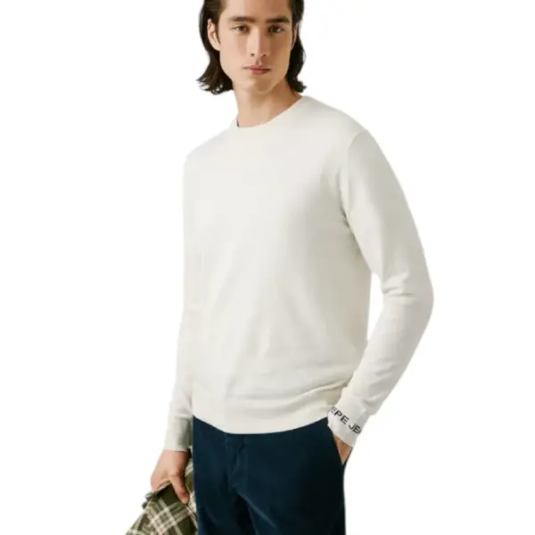 Pepe Jeans - Ανδρικό Πουλόβερ Βαμβακερό Andre Crew Neck PM7000013-804 Εκρού PM7000013-804